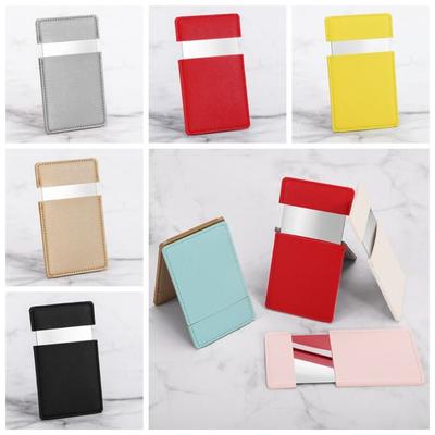 PU Leather Pocket Mirror Stainless Steel Vanity Mirror New Small Mirror