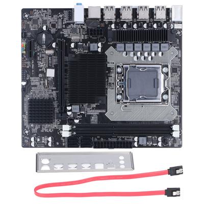 X58 Motherboard 2 DDR3 LGA 1366 Pins Gaming Motherboard Support ECC Memory USB2.0 SATA Port PCB