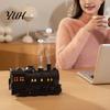 Retro Style Essential Oil Vaporizer Vintage Steam Train Aroma Diffuser, 300ml Ultrasonic Cool Mist Humidifier with Dual for Dry Air in Office