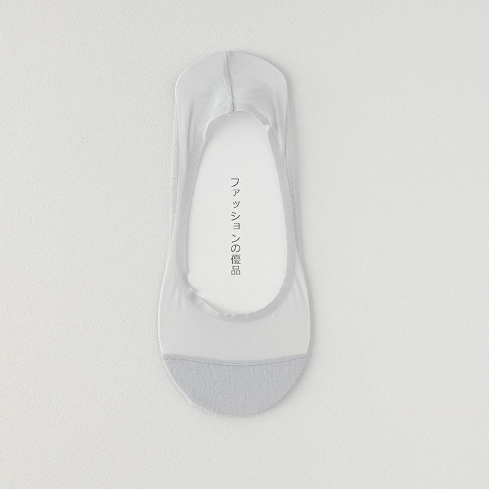 Halkfria Osynliga Båtsockor Bomullsbotten Isilkesstrumpor Mode Dam Båtsockor Sommar