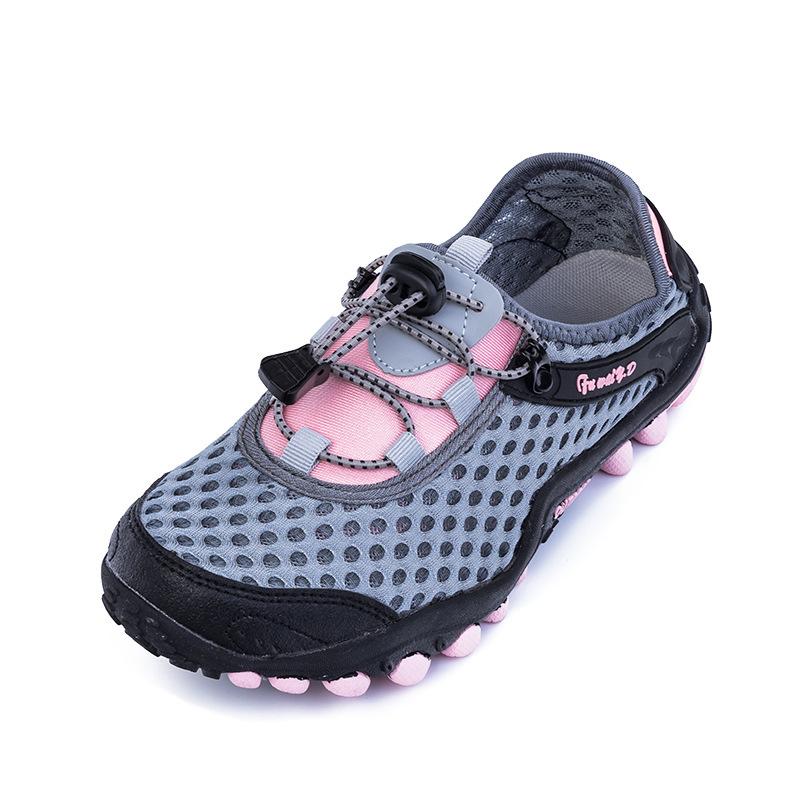 Atmungsaktive Mesh-Outdoor-Schuhe Wanderschuhe Herren leicht Ein-Pedal Angeln Wandern Strand Waten Bachschuhe Damen