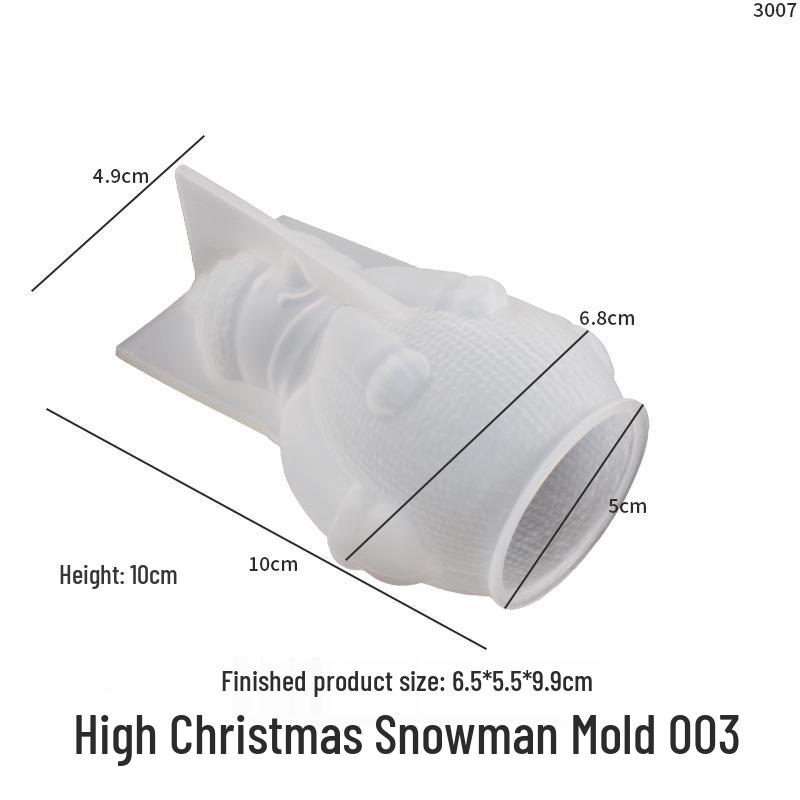 3D Christmas Silicone Mold for Epoxy Crafts: Snowman, Boots, Socks, Reindeer, Bells, Ornaments, Tabletop Decorations, DIY Candle.