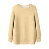 Women's Solid Color Round Neck Long Sleeved T-shirt Sweatshirt Top