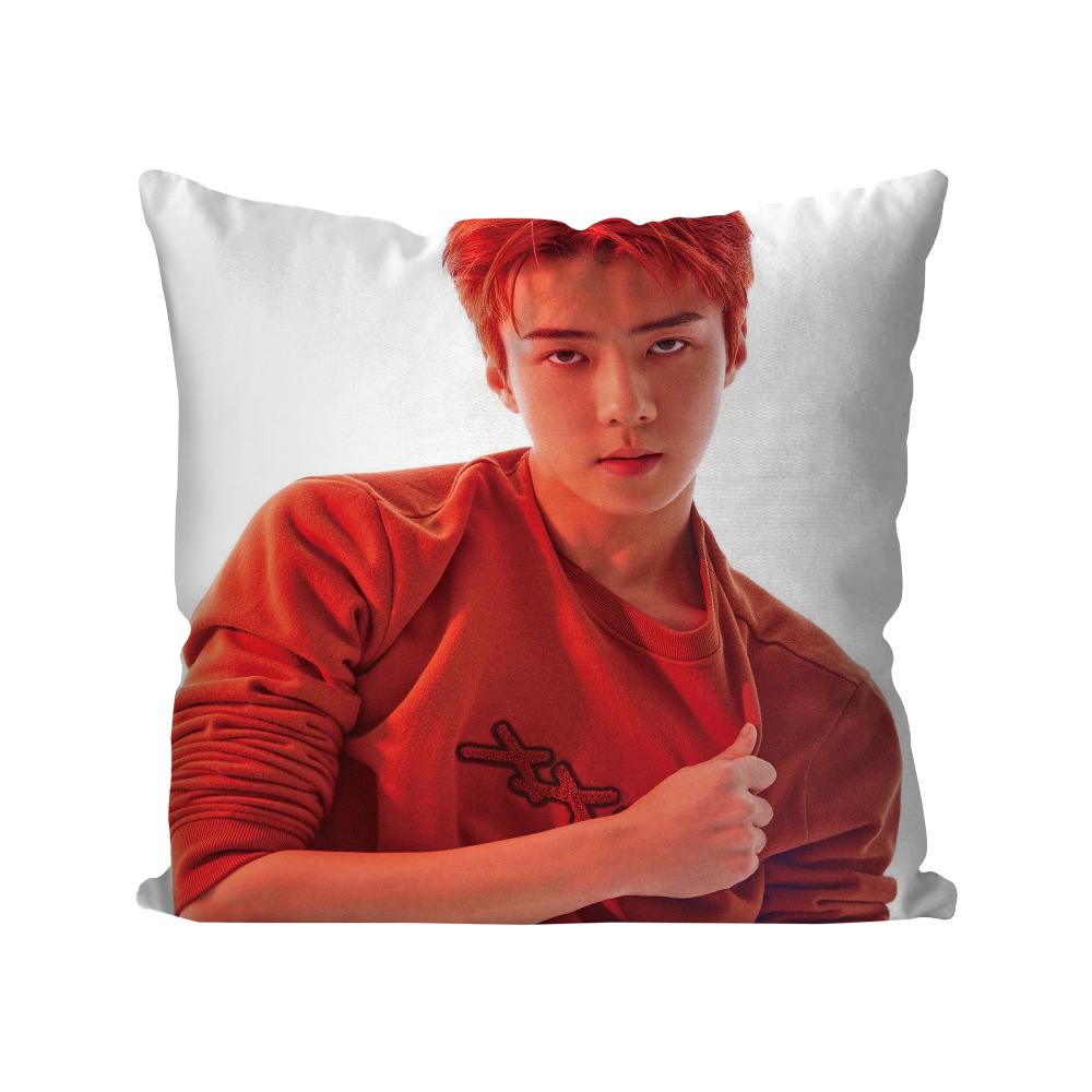 Koreanischer Prominenter SE HUN Kissenbezug Quadratisches Kissen Schlafzimmer Sofa Freizeit Komfort Kissen Auto Wohnzimmer Heimdekoration 40X40