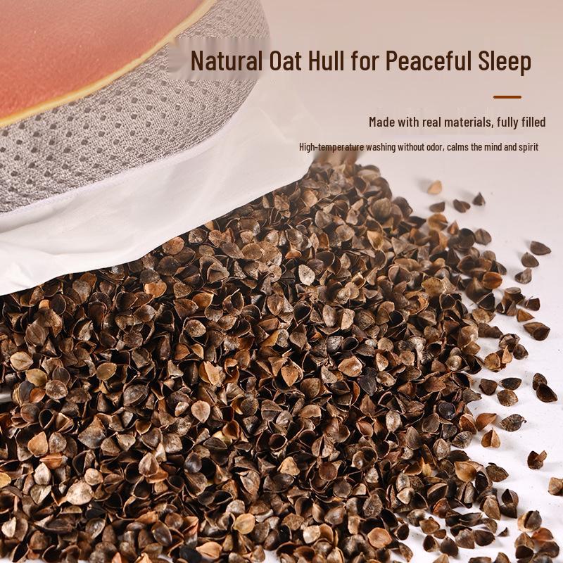 Soba Cervical Pillow with Mugwort Fluff and Holland Velvet Neck Protector