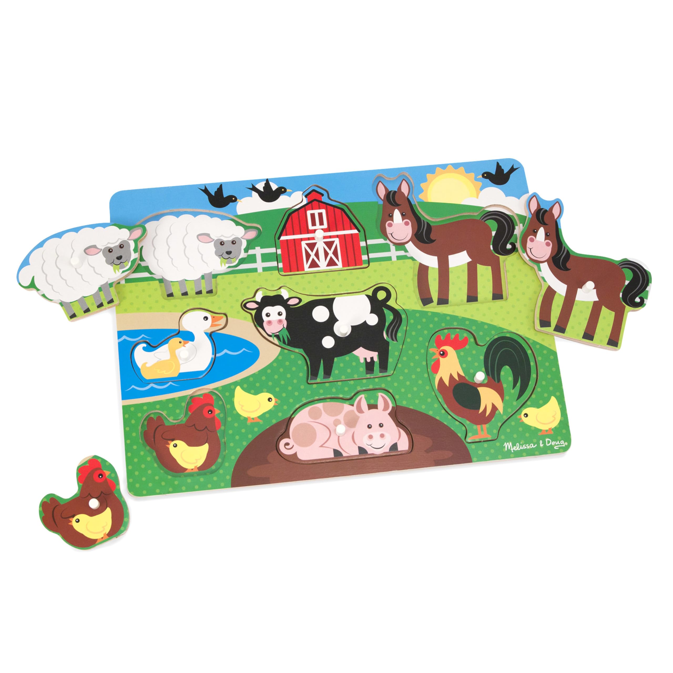 

Peg Puzzle Farm Возраст от 2 лет и старше Melissa&Doug [MD9050]