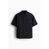 H M sHort Sleeve sHirt Regular Fit Black