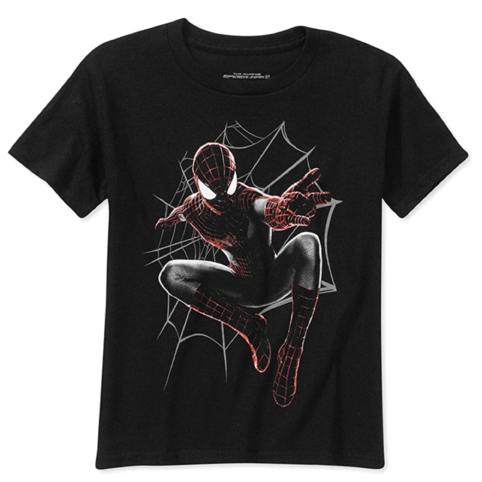 

Marvel Spider-Man Black Little Boy s T-Shirt (Glow in the Dark) - XS (4/5) -NWT 110