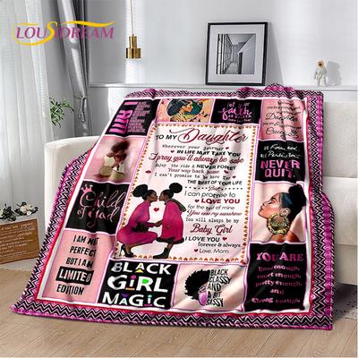 An meine Tochter Sohn Enkelin Brief Weihnachtsgeschenk Neujahr Decke,Weiche Überwurfdecke für Zuhause Schlafzimmer Bett Sofa Überwurf