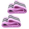 2PcsSet Fitness Resistance Loop Bands Non Slip Elastic Workout Strap Legs Butt ShaperPurple