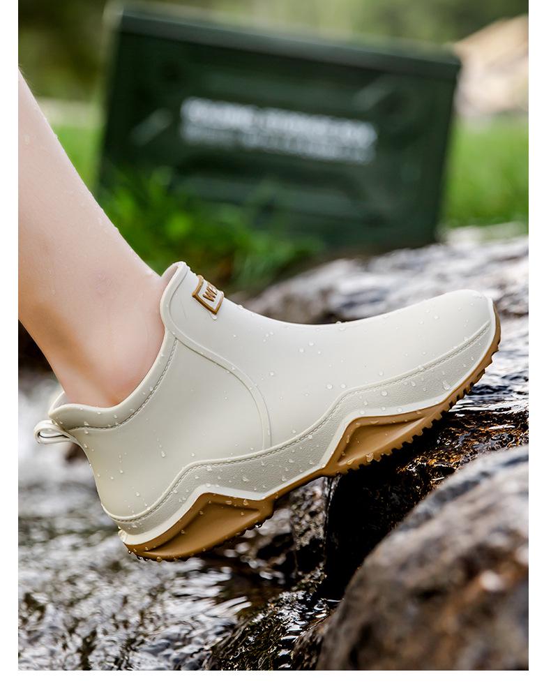 Unisex Wasserdichte Kurze Regenstiefel 2024 - Rutschfest, Abriebfest für Angeln, Küche, Takeaway-Arbeit