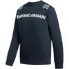 Emporio Armani Round Neck Logo Embroidered Long Sleeve Sweatshirt Men sweatshirt Navy-Blue 6R1ME3-1JWPZ-0920