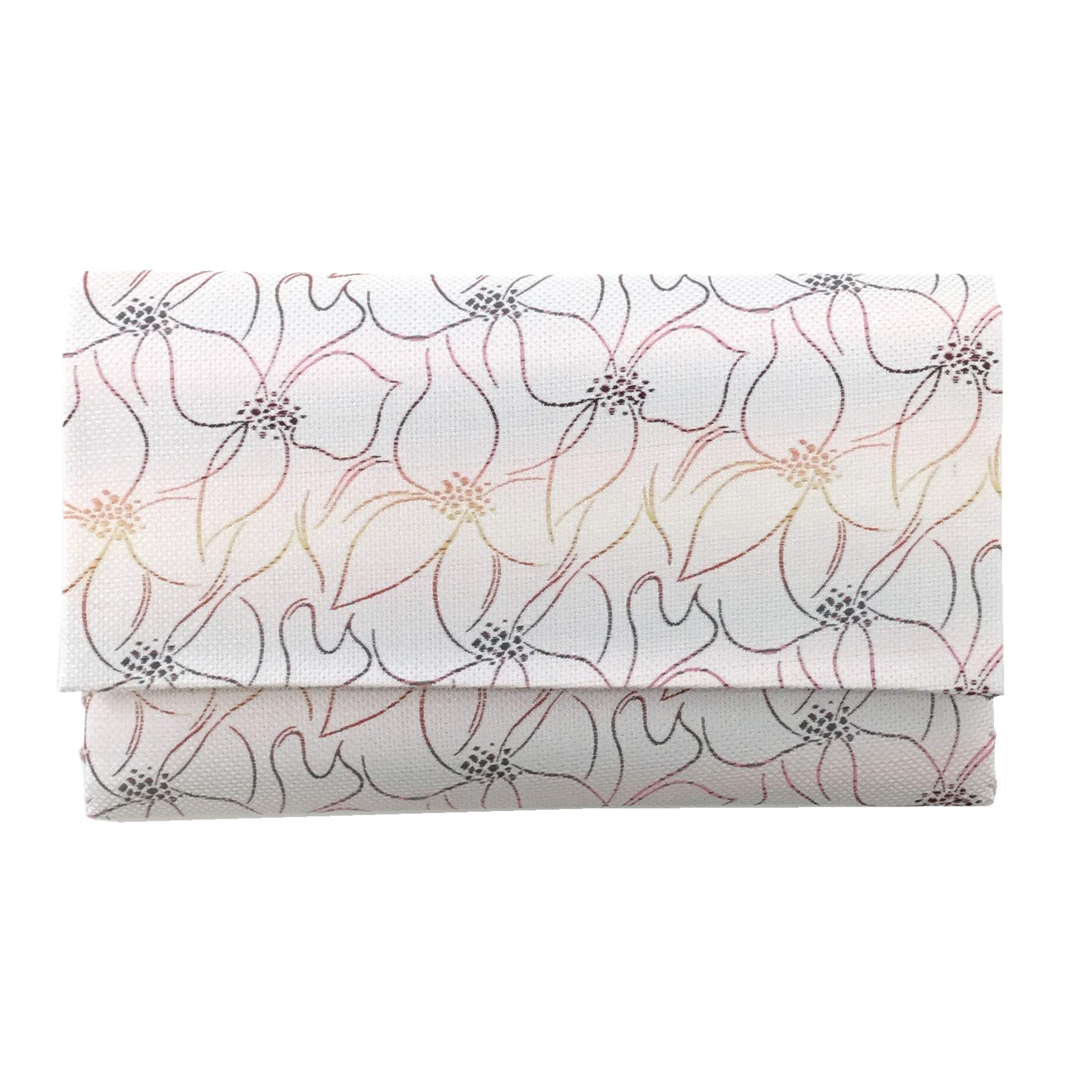 

Daiko Sangyo Prayer Bead Pouch, Pure Silk Nishijin Woven, Hemmed, Made in Japan, Flower Pattern, 807-5