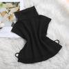White Knitted Turtleneck Fake Collar Women Detachable Collars Winter False Collars Woman Black Removable Faux Col Half Shirt