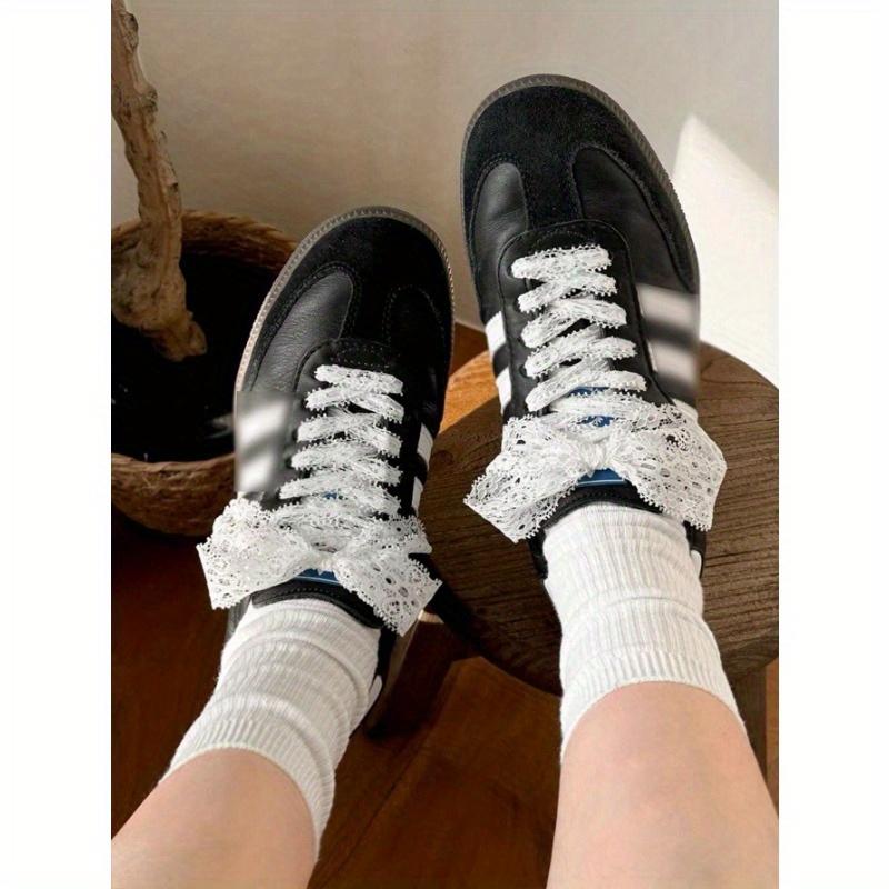 Lace Bow Shoelaces, 120cm For Casual Sports Sneakers Accessory For Women Men Sneakers Shoes, Casual Shoes, White Shoes, Basketball Shoes