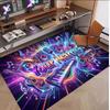 Alfombra de Terciopelo de Cristal Suave con Tema General de Música, Impresión de Nombre y Texto Personalizados, Alfombra de Suelo Antideslizante para Dormitorio Sala de Estar
