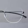 Fashion Hexagon Rimless Glasses Frame Men Women 2460 Brand Design Screwless Titanium Ultralight Eyeglasses Frameless Eyeware