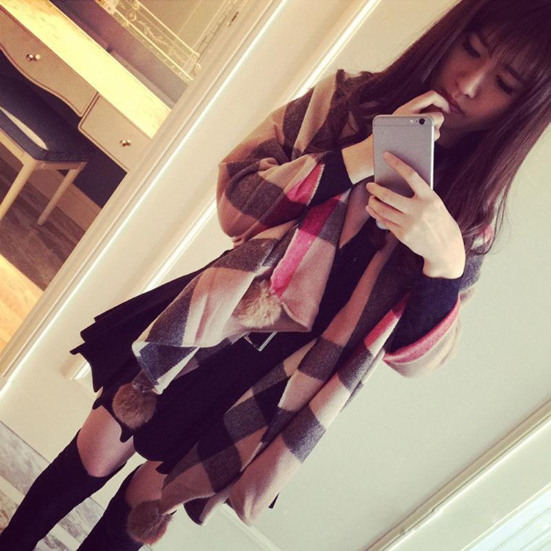 Soft Scarf Winter Cashmere Scarf Women'S Warm Cashmere Blanket Scarf Women'S Shawl Thick Square Scarf