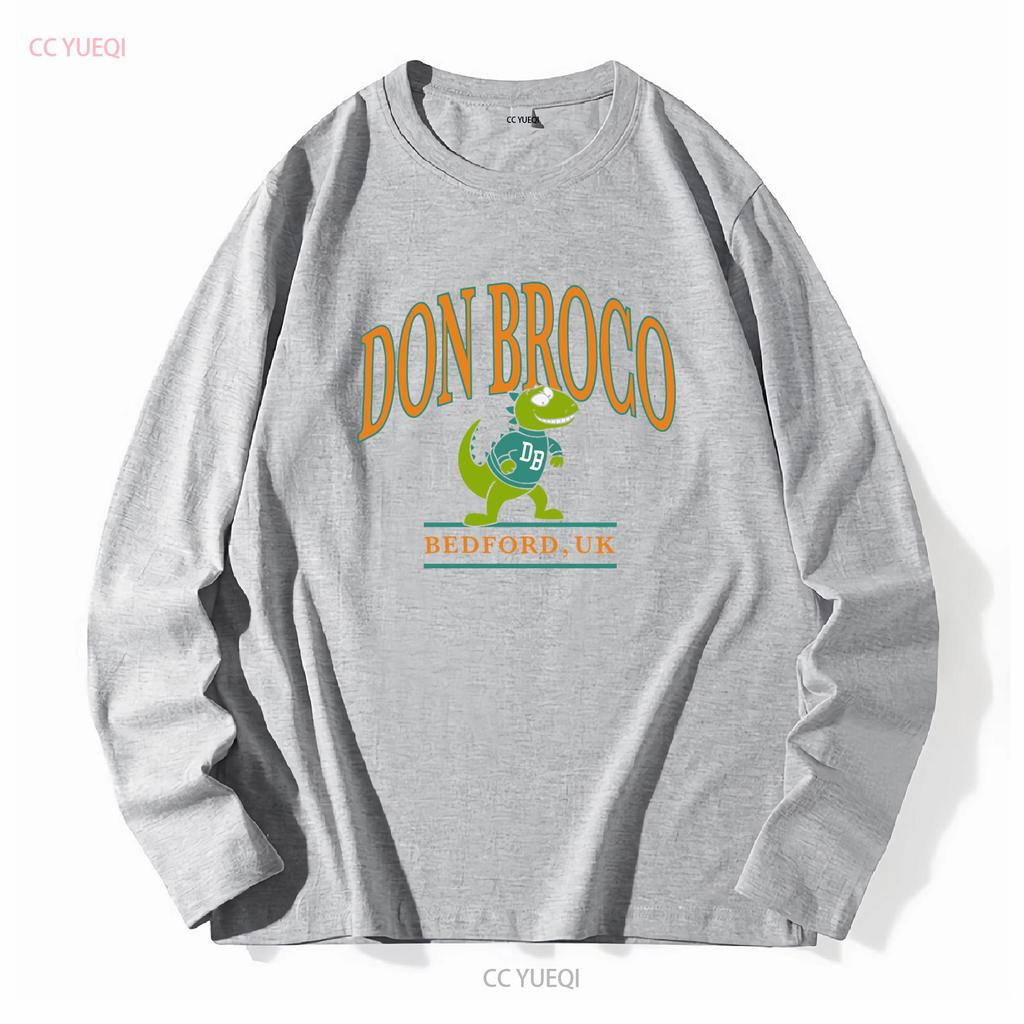 Don Broco Bedford Dinosaur T Shirt vintage Lavato grafico Traspirante uomo Alla moda Leggermente streetwear moda Unisex
