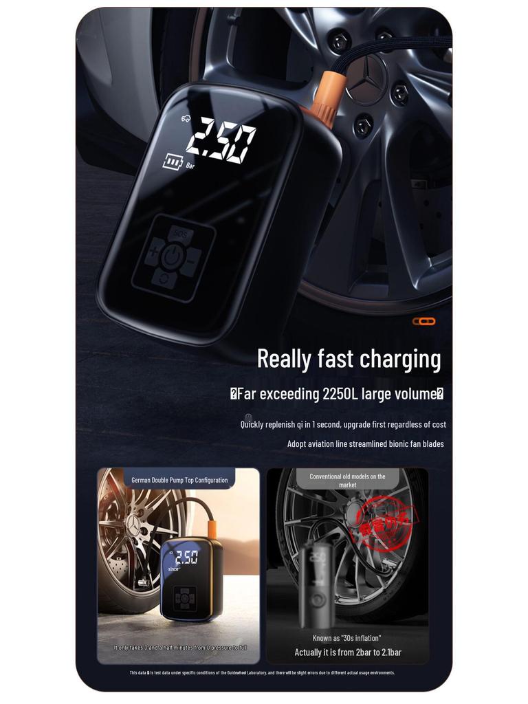 Electric Car Air Pump with Auto Stop