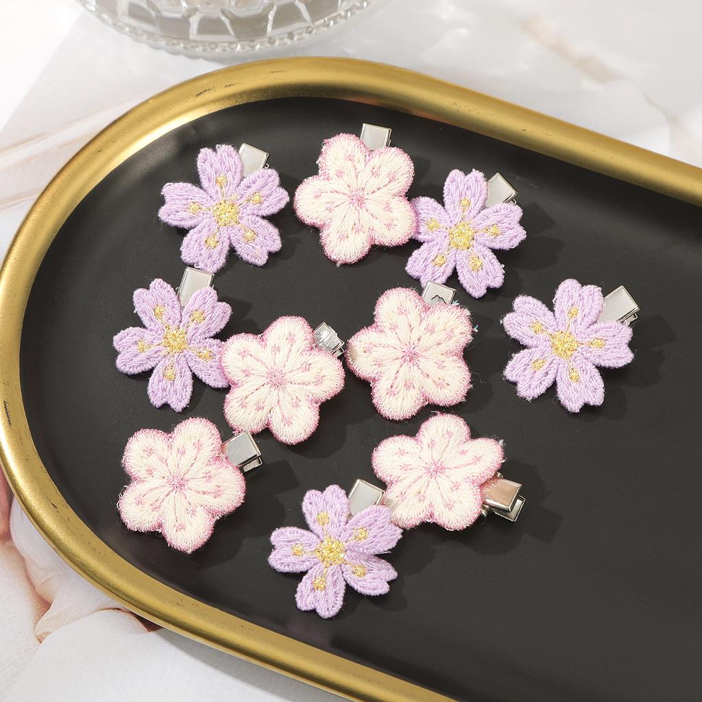 5PCS/set Flower Hairpin Knitting Korean Side Clip Ponytail Hairpin Girls Sweet Headwear Styling Braided Hair Accessories