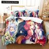 3D Anime Seirei Gensouki Bedding Set,Duvet Cover Comforter Bed Set Quilt Cover Pillowcase,King Queen Twin Size Boys Girls Adults