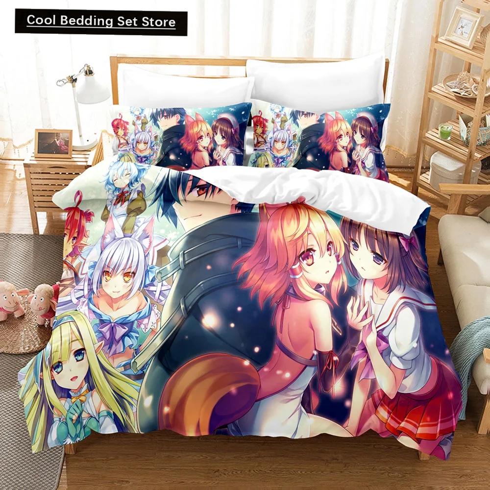 3D Anime Seirei Gensouki Bedding Set,Duvet Cover Comforter Bed Set Quilt Cover Pillowcase,King Queen Twin Size Boys Girls Adults