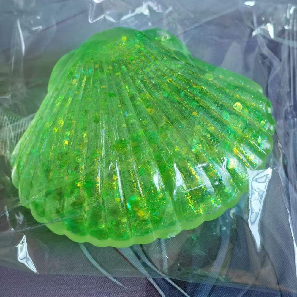Soft Squeeze Toy Creative Shell Pinching Fun Toy Fuuny Glitter Shell Squishy Toy Office Use