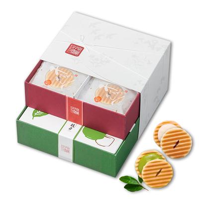 Kogetsu Hime Senjyu Senbei Reisdose Sahne und Bio 12 Stück Japanisch Dank Rückgabe Angebot (Snack-Cracker) Zweistöckig (Zucker Matcha, je) /