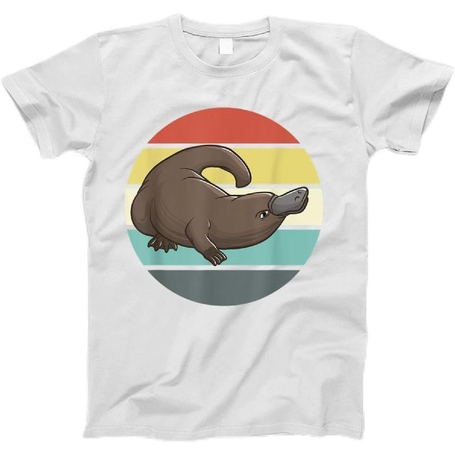 Egg-Laying Mammal Vintage Sunset Gifts Duck-Billed Platypus T-Shirt T-Shirt, Tanktop, Long Sleeve, Sweatshirt, Hoodie for Men, Women, Kids XXXXXL белый