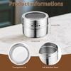 Magnetic Spice Tins Stainless Steel BBQ Spice Container Storage Box with Transparent Lid Kitchen Seasonings Herbs Spices Jars