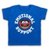 Emotional Support Animal Retro Funny Puppet Parody Kids Unisex T-shirt All Cols