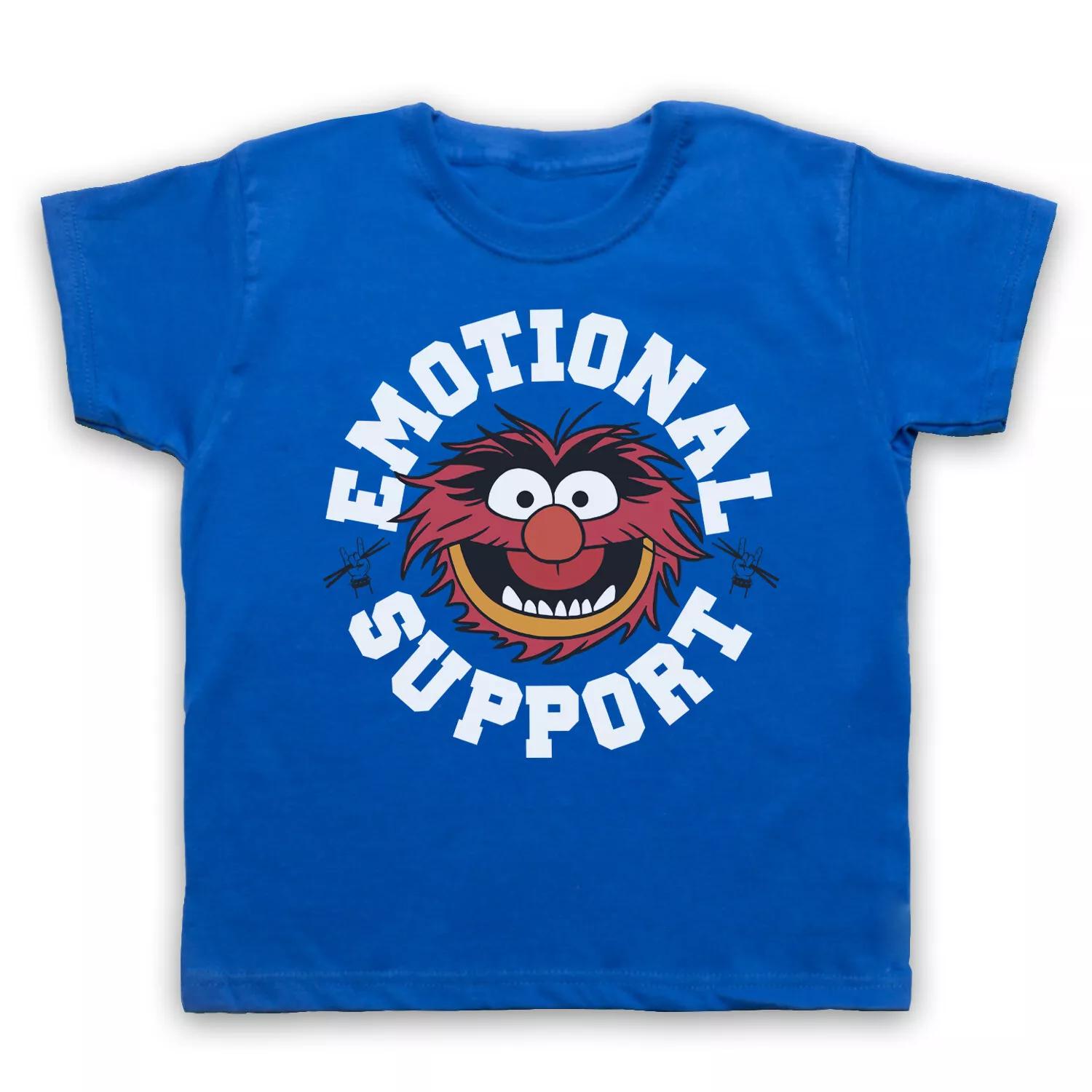 Emotional Support Animal Retro Funny Puppet Parody Kids Unisex T-shirt All Cols 130