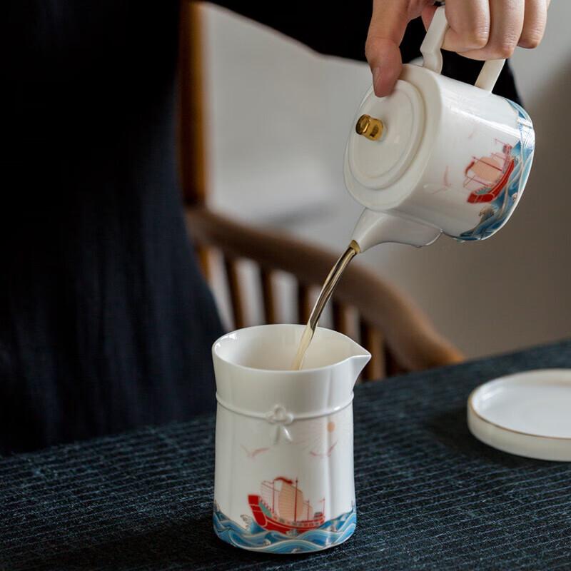 Traditional Chinese Ceramic Tea Set - Peace & Prosperity Gift Box