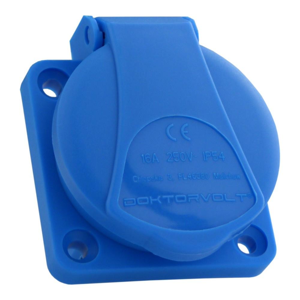 Power Socket Panel Mount 230V 16A Ip54 With French Grounding