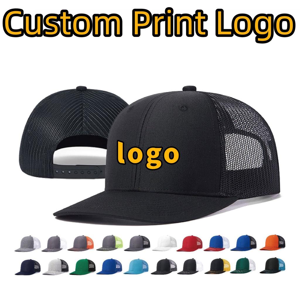 Customized Printed Logo Slightly Curved Brim Duck Tongue Hat Women's Outdoor Sunshade Net Caps Men's Hiking Baseball Hats