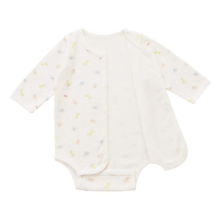 MIKI HOUSE HOT BISCUITS Kids' Long Sleeve Body Shirt, Multicolor, 60cm, 70-1525-574