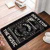 Dont Stop The Music Vinyl Record Area Mat Welcome Mat Retro DJ Lover Gift Non Slip Floor Rug for Home Studio Bedroom Decor Gift