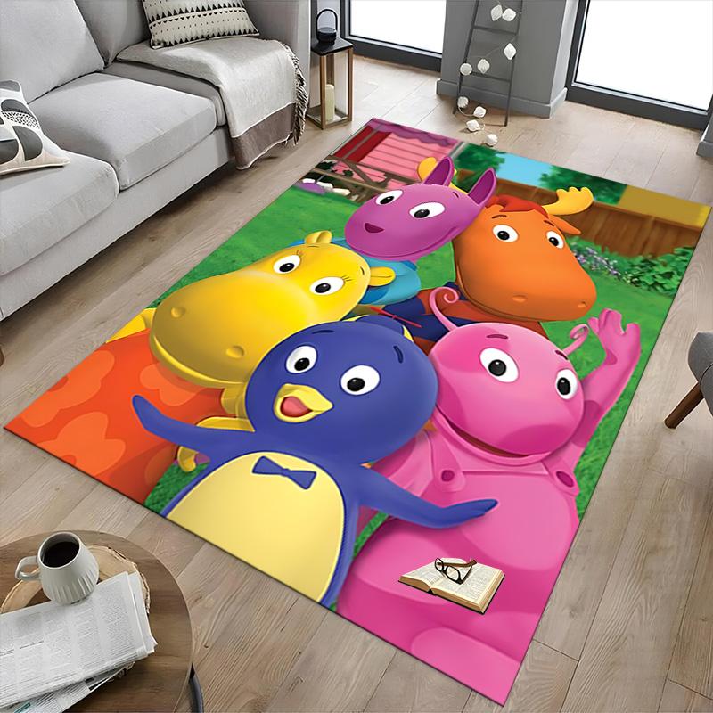 Colorful Cartoon Animal Friends Carpet For Playroom Bedroom Living Room Sofa Home Decor Kids Game Area Rug Nonslip Floor Mat