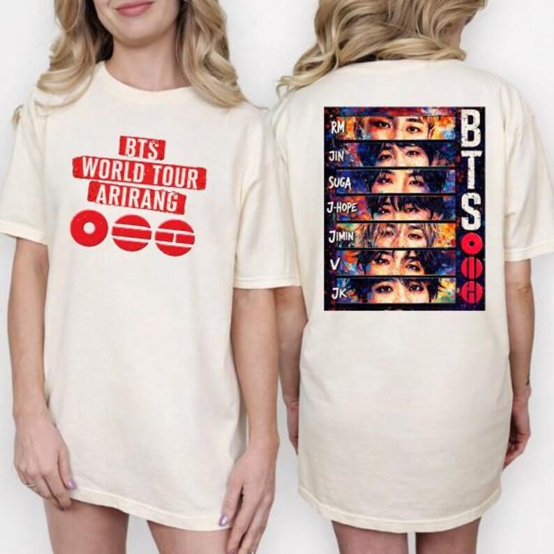 Bts World Tour 2026 Shirt Arirang Concert Tshirt, Army Fan Gift, Bangtan Comeback, Merch, Army Kpop, Kpop Fan Gift Tee
