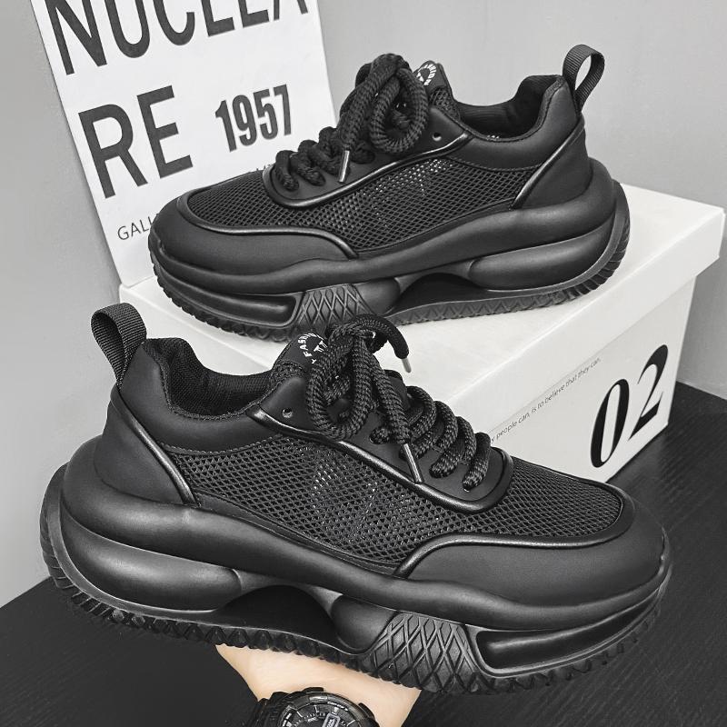 

Fashion Men Casual Sneaker Summer 2025 Shoe for Men Breathable Outdoor Sports Driving Non slip Trendy All match Fashion Male Footwear 39 чёрный