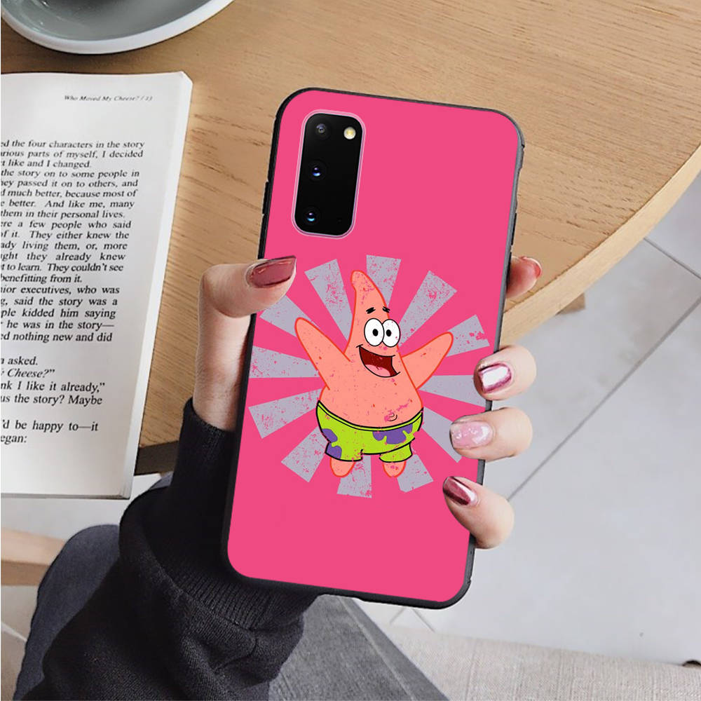 AS19 Spongebob Friend Black Case for Samsung Note 20 Lite S24 Ultra S23 S22 A05 A06 A11 A71 A15 A16 A13 A24 A25 A33 A52 A53 M55 M35 Sofe Cover