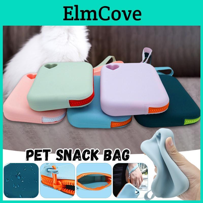Dog Silicone Bag Treat Pet Snack Bag Travel Portable Training Pet Walking Bag Food Reward Storage Bag Pet Supplies New