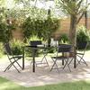VidaXL Ensemble de salle à manger de jardin 5 pièces Noir Tissu textilène et Acier 3379376