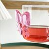 1Pcs Pink Bow Knot Glass Cup Coffee Milk Fruit Cup Heat-resistant Glass Drinks Mug Cups 13oz 400m Lovely Cup