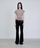 Deoaeteus Slit Bootcut Knit Leggings_Black