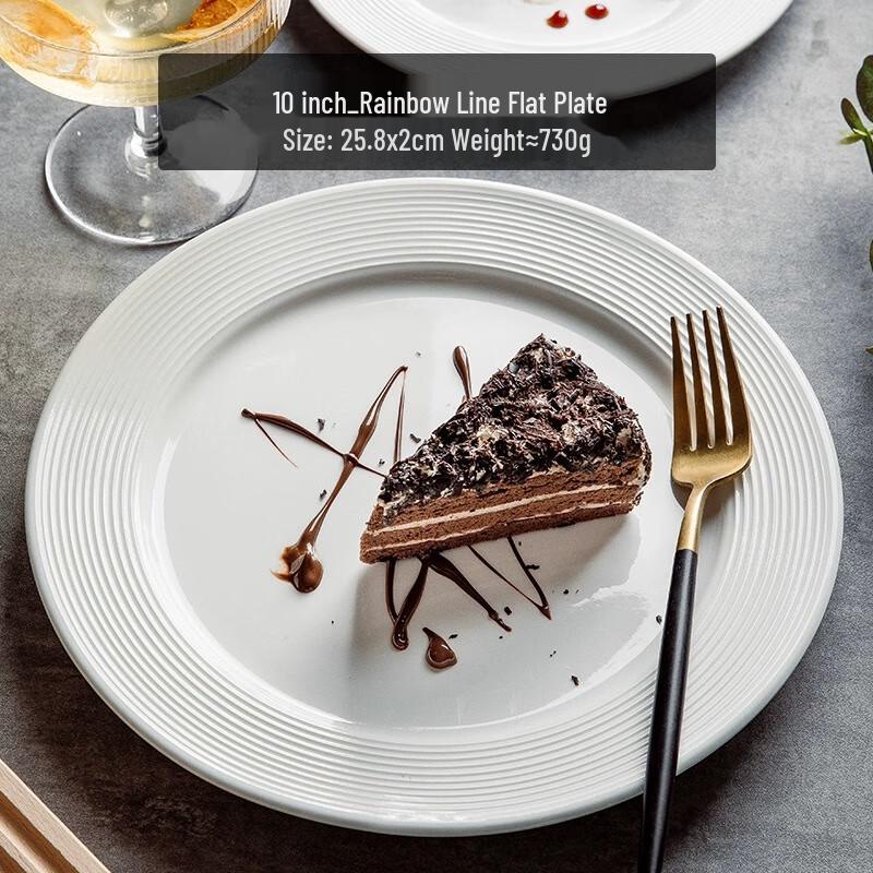 Minimalist Ceramic Steak & Pasta Plate