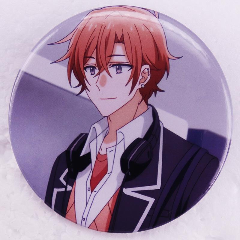 Значок-брошь Сасаки и Мияно белый