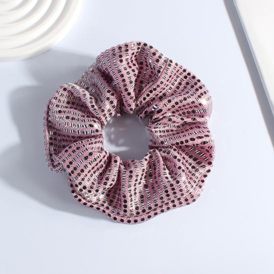 Corda per Capelli Paillettes Lucide Rete Vuota Elastico per Capelli Senza Danni Alta Elasticità Porta Coda di Cavallo Accessorio Quotidiano per Capelli