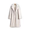 Womens Long Faux Fur Coat Blazer Collar Fall 2025 Plus Size S-XXL
